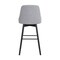 Armen Living Sicily 26" Swivel Black Wood Counter Stool in Light Gray Fabric LCSIBABLKGRYF26 - alternate 2
